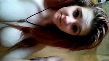 Beautiful ginger girl fullbody selfie video