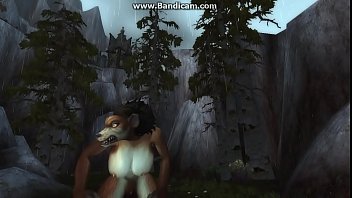 busty worgen in legion with a tail